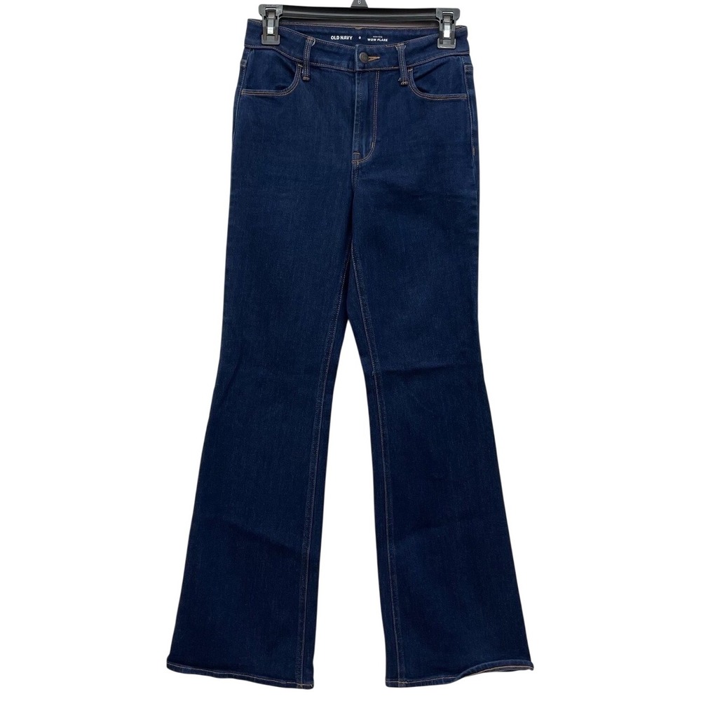 Old Navy Flare Jeans High Rise Dark Wash Stretch Womens 0